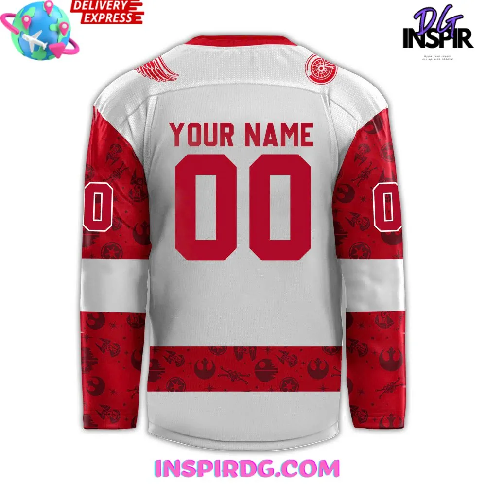 -Detroit Red Wings x Star Wars Night 2024 Custom Hockey Jersey
