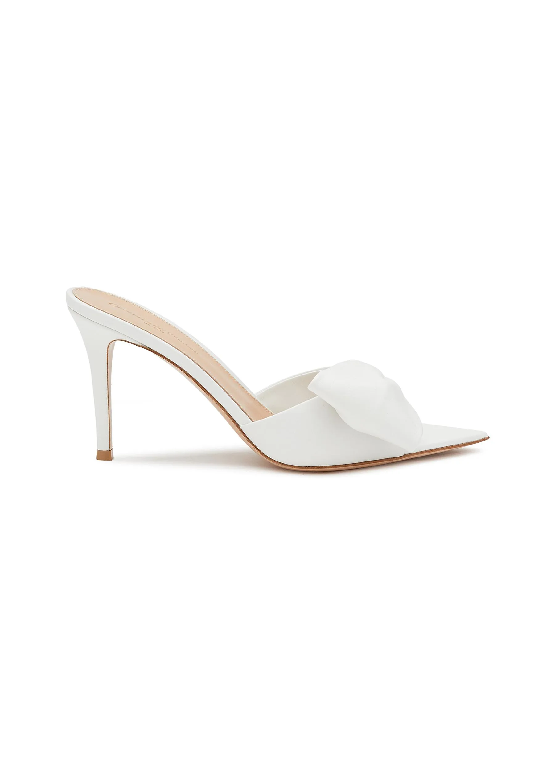 -----------GIANVITO ROSSI  ---- ------------ ----85 Half Bow Leather Heeled Sandals --