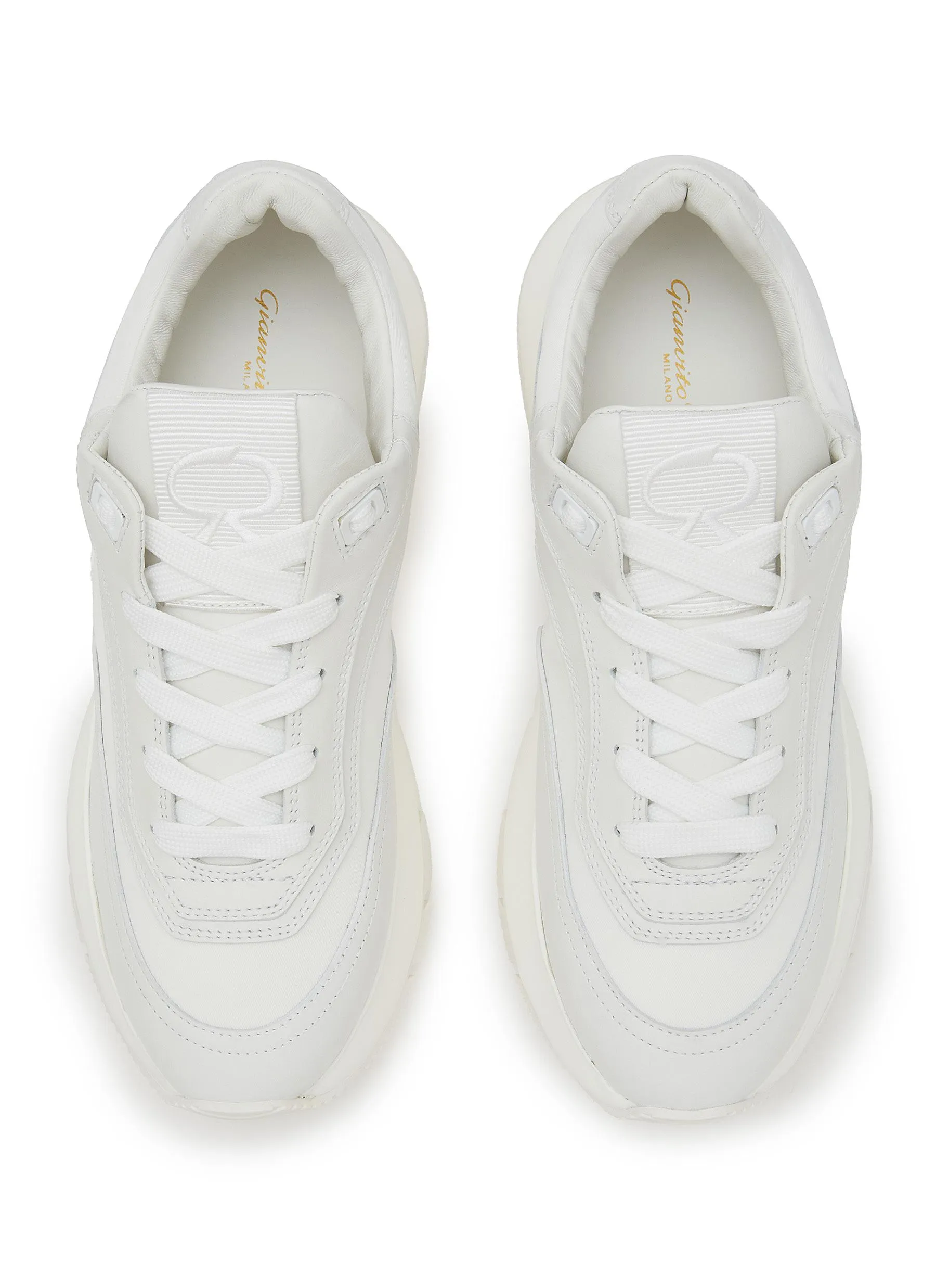 -----------GIANVITO ROSSI ---- ------------ ----Leather Low Top Lace Up Sneakers --
