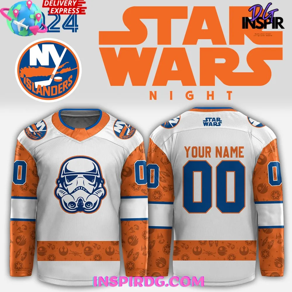 -New York Islanders x Star Wars Night 2024 Custom Hockey Jersey