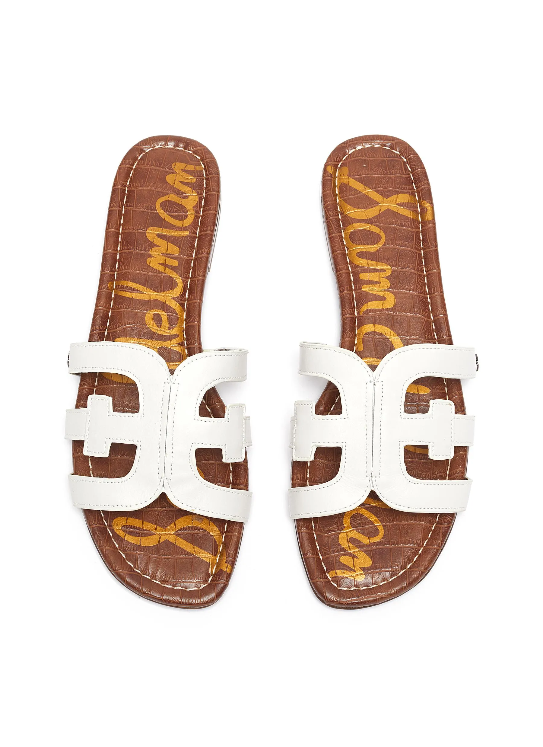 -----------SAM EDELMAN ---- ------------OFF WHITE ----Bay' leather slide sandals --