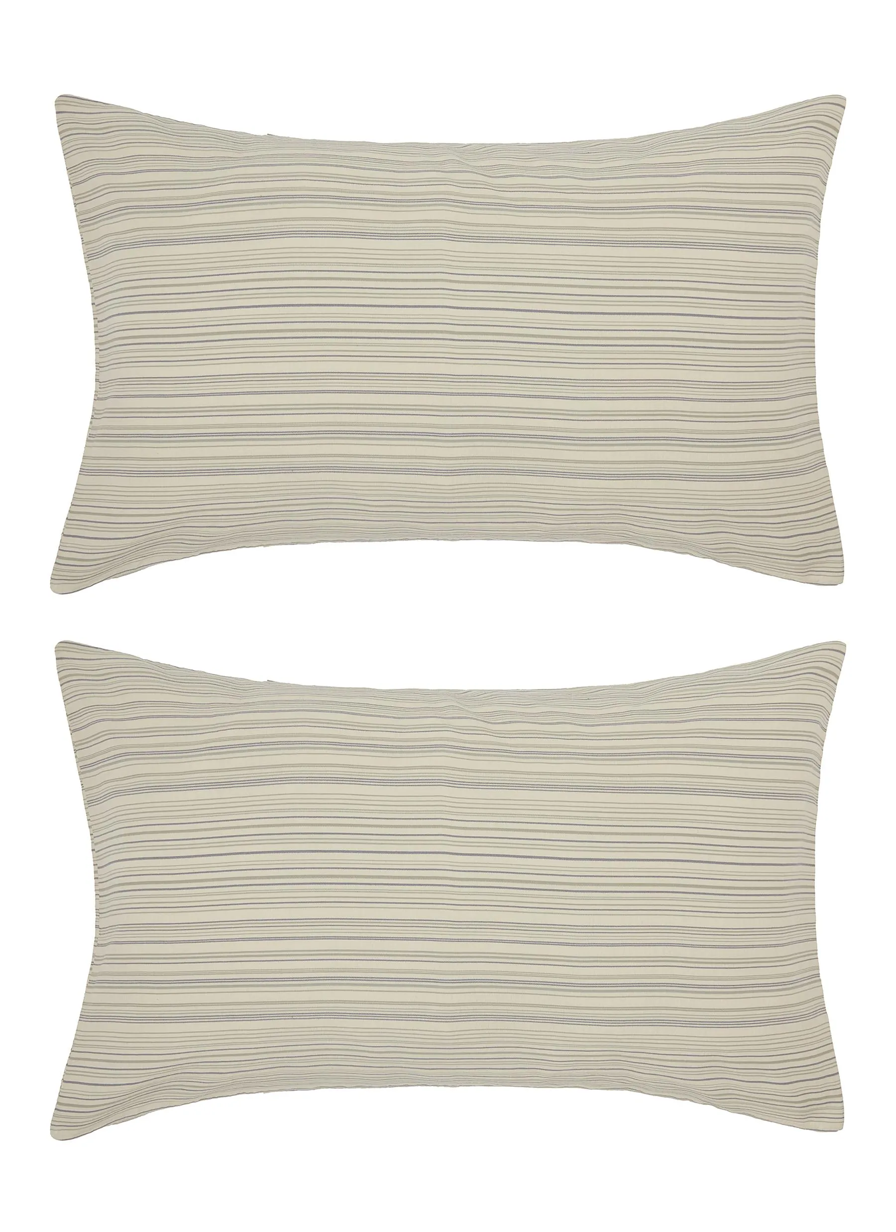 -----------SOCIETY LIMONTA  ---- ------------ ----Rows Cotton Pillowcase Set of 2 — Delfino --