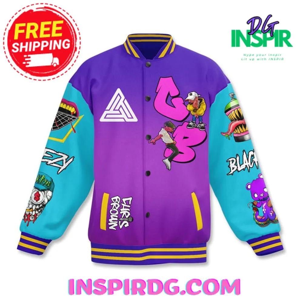 -The Chris Brown “What You Got For Me To Try” Baseball Jacket