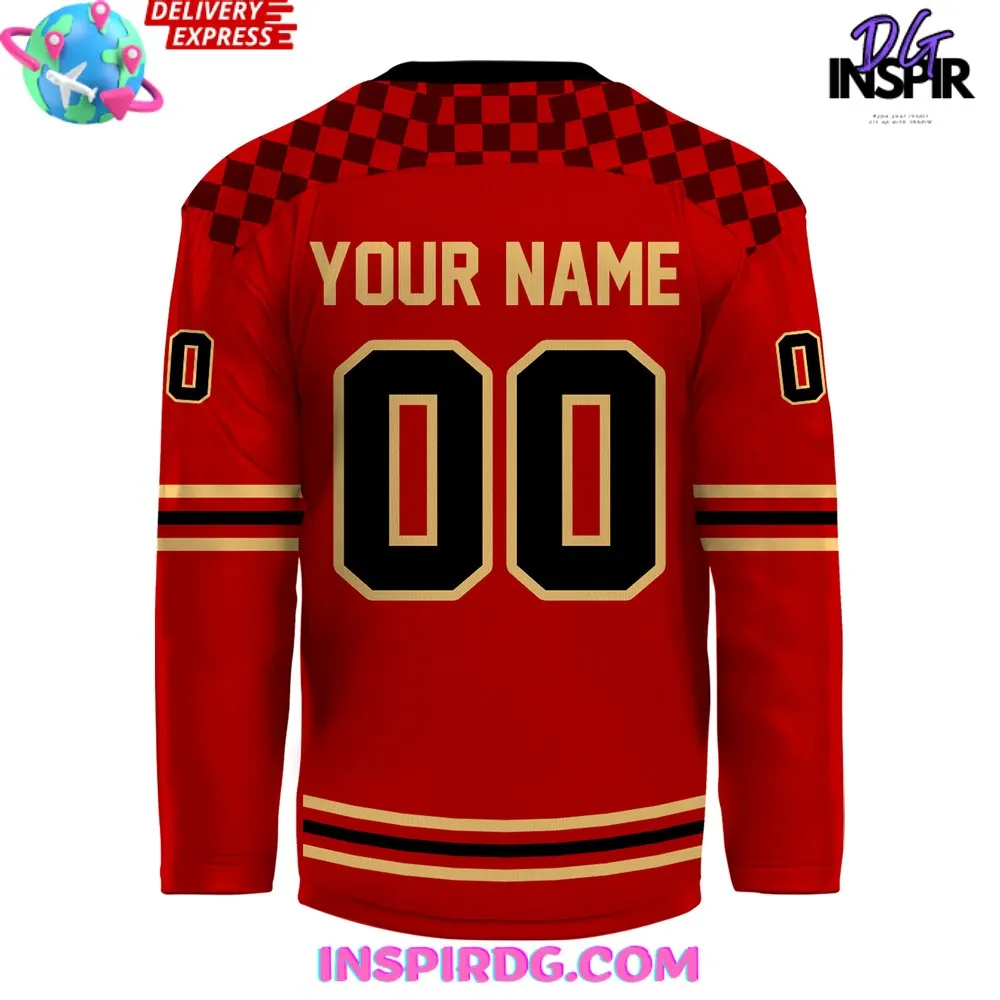 -WHL Prince George Cougars CCM 2024 Red Hockey Jersey