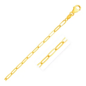 14K Yellow Gold Paperclip Chain (4.0mm)-rx78869-24