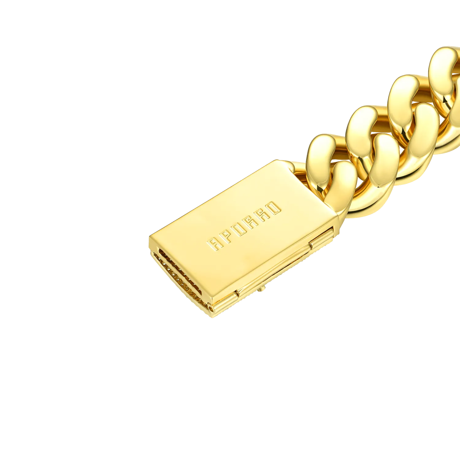 19mm Aporro A® Box Clasp Cuban Link Bracelet