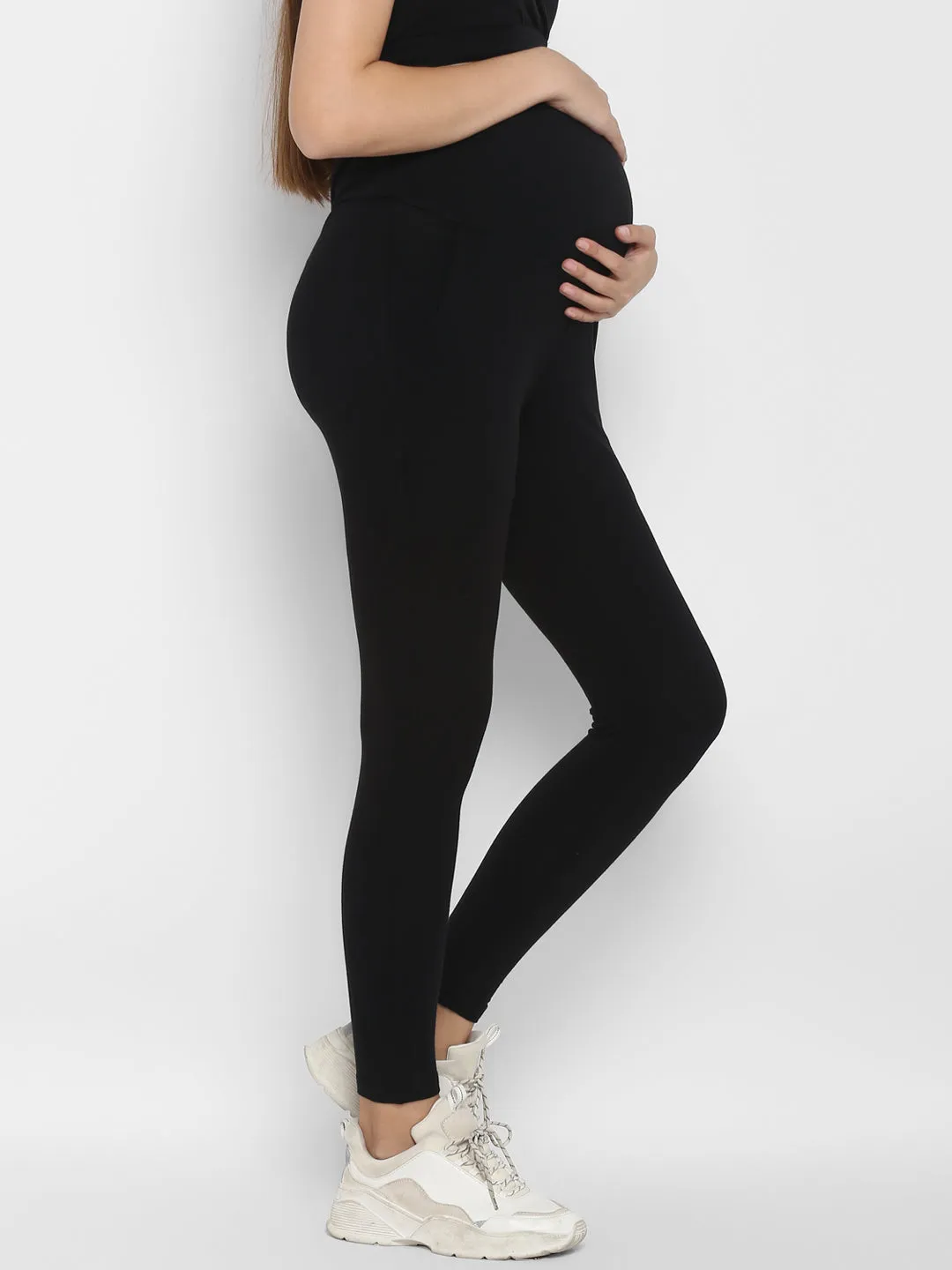 2pc. Maternity Overbelly Leggings + T-Shirt
