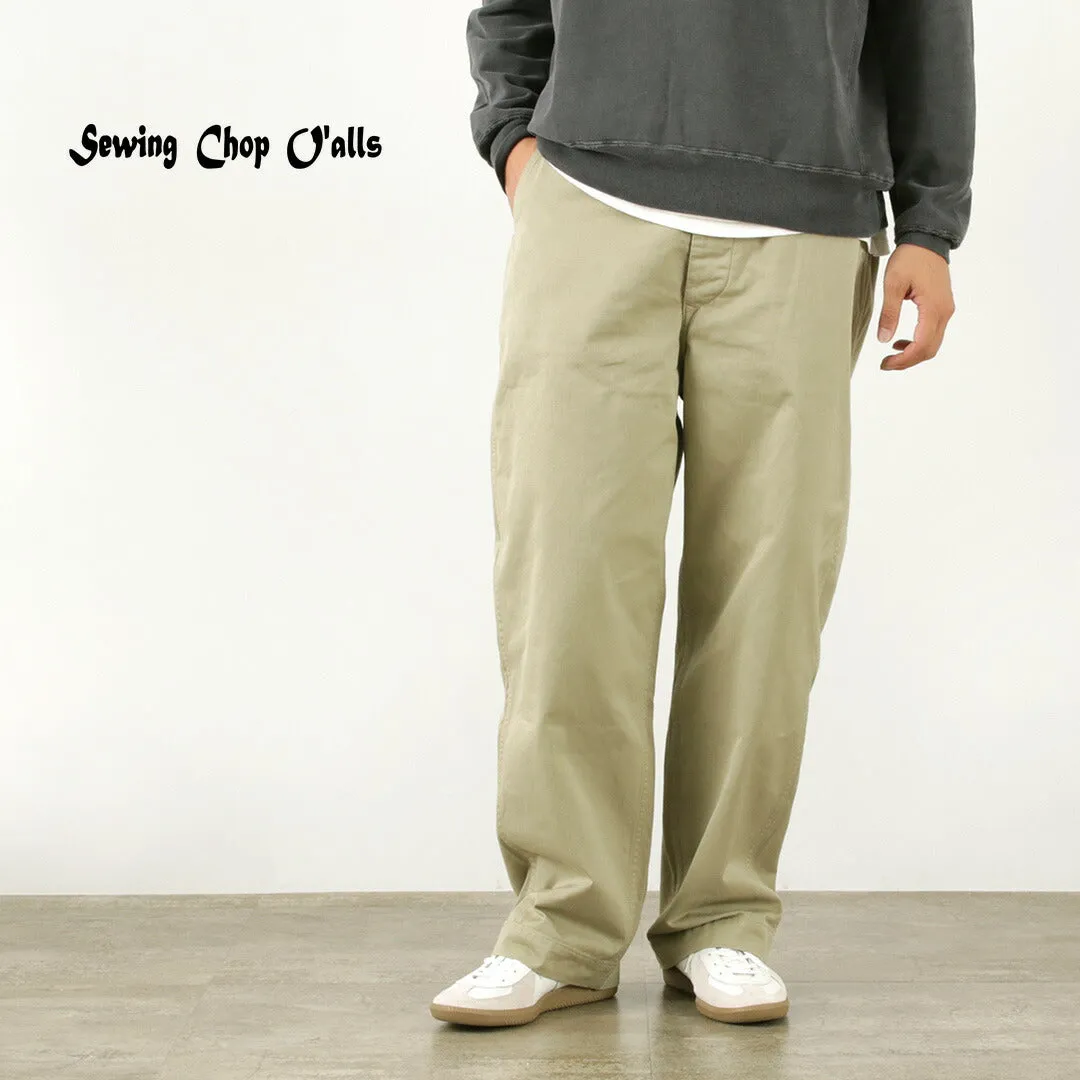 【30％OFF】SEWING CHOP O’ALLS（ソーイングチョップオールズ） ミリタリー チノ トラウザー / メンズ チノパン 太め ワイド 日本製 綿100％ コットン ジョンブル JOHNBULL Military Chino Trousers