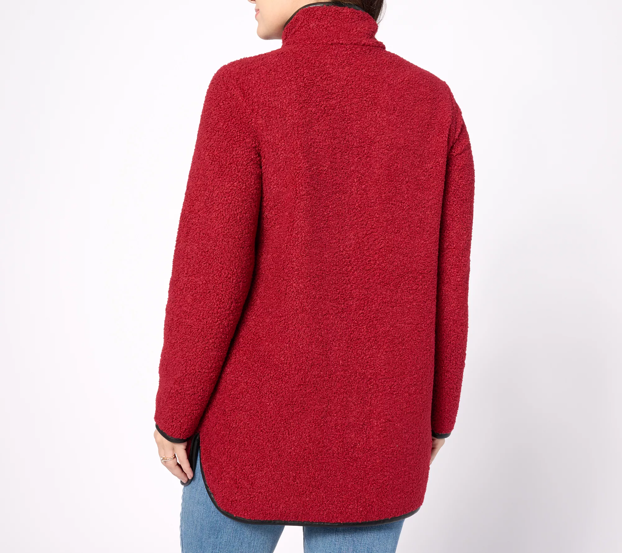 "As Is" Susan Graver Weekend Regular Knit Boucle Toggle Closure Jacket