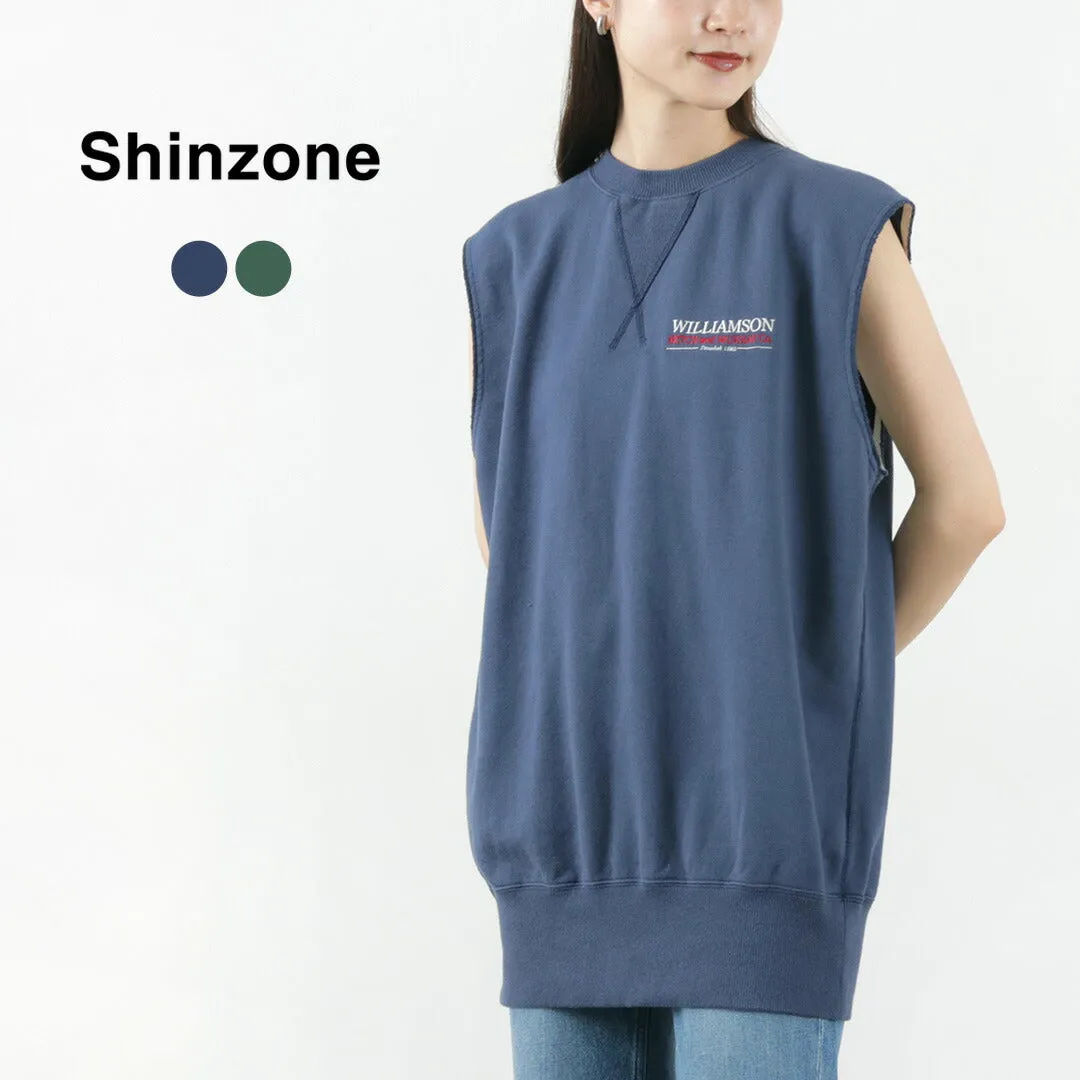 【50％OFF】SHINZONE（シンゾーン） スウェットベスト / レディース トップス チュニック丈 ノースリーブ スリーブレス ロゴ コットン 綿 23MMSCU11 SWEAT VEST【セール】