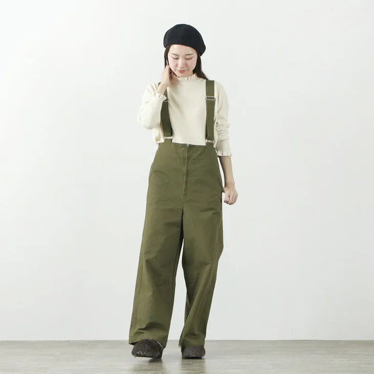 【50％OFF】URVIN by JAPAN BLUE JEANS（アーヴィン） ミリタリー キャンバス ジップ オーバーオール / パンツ / オールインワン / ワーク / アウトドア / つなぎ / 日本製 / UP190302 / ZIP OVER