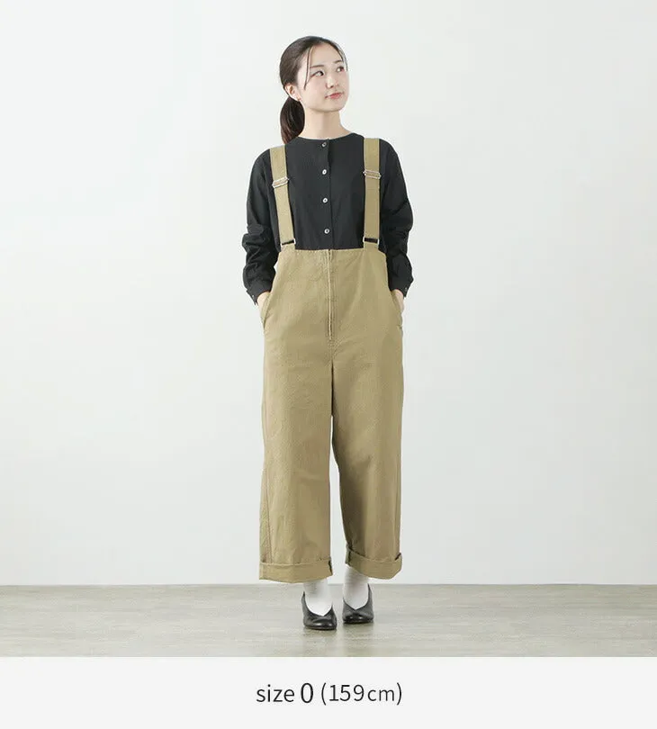 【50％OFF】URVIN by JAPAN BLUE JEANS（アーヴィン） ミリタリー キャンバス ジップ オーバーオール / パンツ / オールインワン / ワーク / アウトドア / つなぎ / 日本製 / UP190302 / ZIP OVER