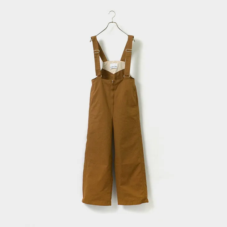 【50％OFF】URVIN by JAPAN BLUE JEANS（アーヴィン） ミリタリー キャンバス ジップ オーバーオール / パンツ / オールインワン / ワーク / アウトドア / つなぎ / 日本製 / UP190302 / ZIP OVER