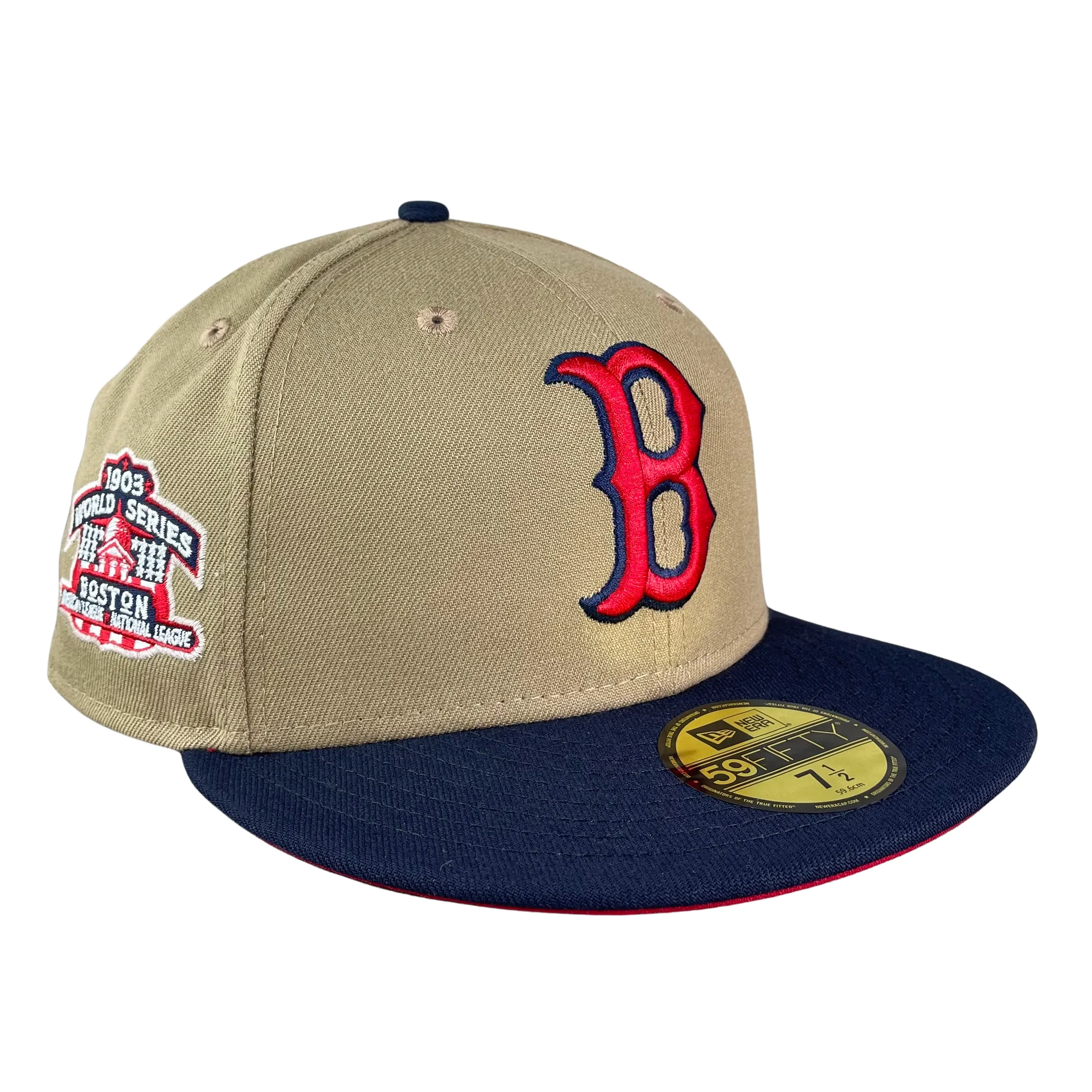 59FIFTY Boston Red Sox Khaki/Navy/Red 1903 World Series Patch