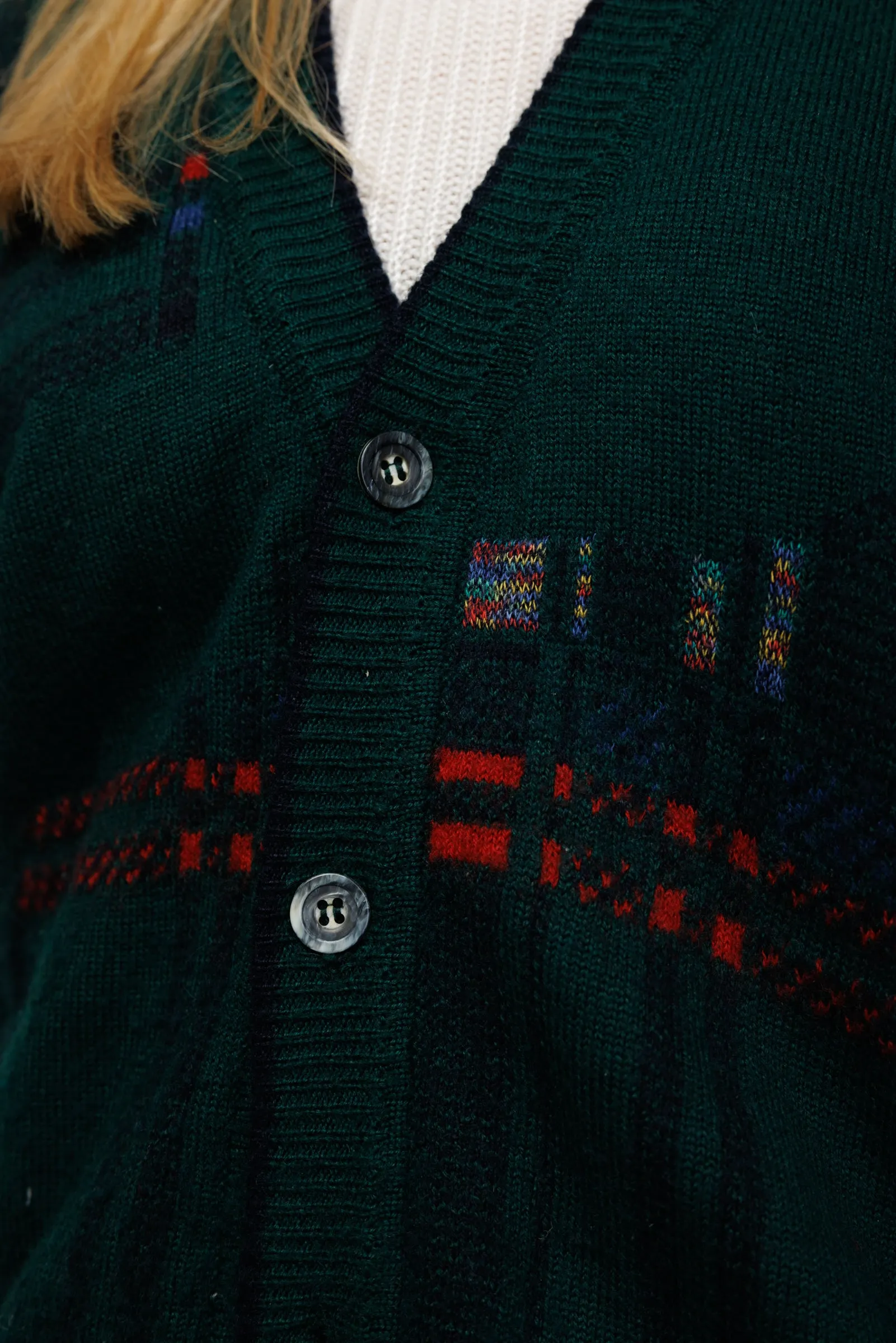 90's Bottle Green Knit Vest M/L