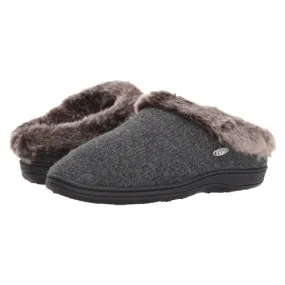 Acorn Women's Chinchilla Ragg Clog Slipper Dark Charcoal Heather
