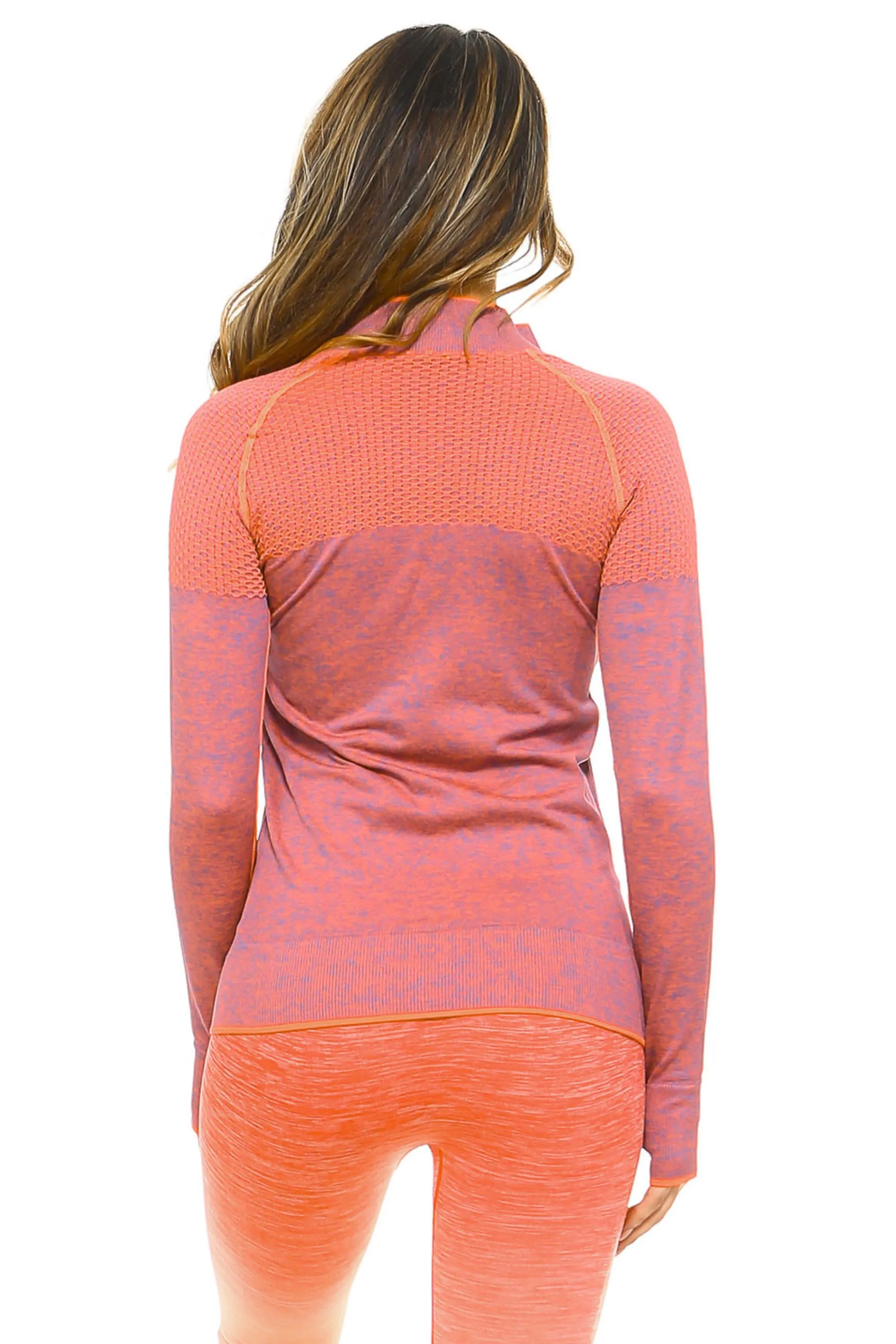 Active Mesh Zip Up Seamless Jacket