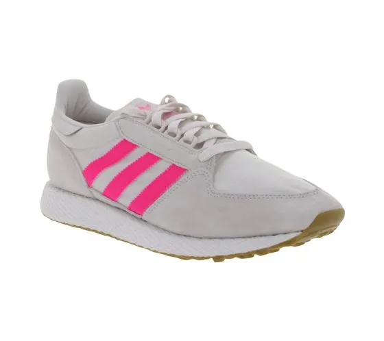 adidas Forest Grove sneakers sportive da donna con elementi in pelle scamosciata scarpe casual scarpe stringate EE5847 bianco cr