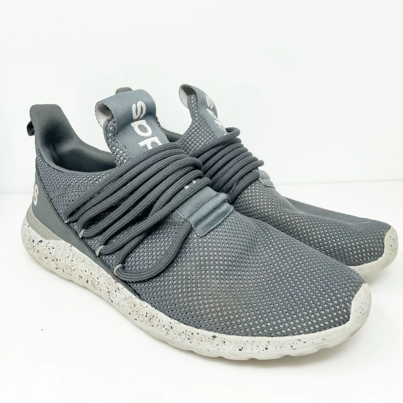 Adidas Mens Lite Racer Adapt 3.0 FZ0953 Gray Running Shoes Sneakers Size 11