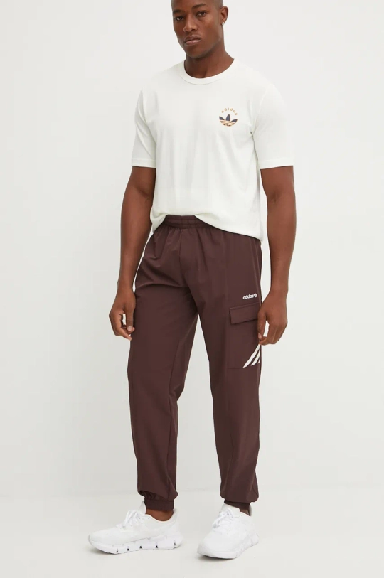 adidas Originals joggers Cargo Pant brown color with an application IX9621