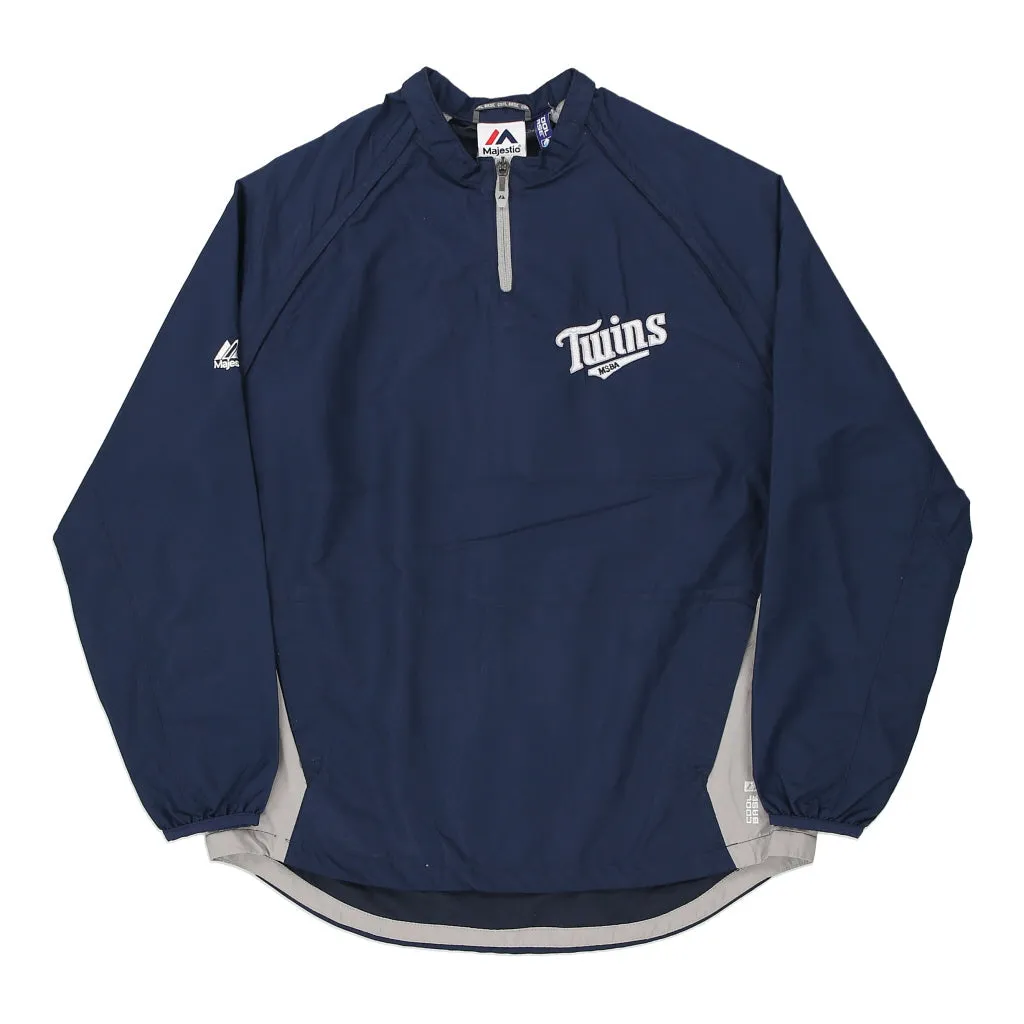 Age 14 Minnesota Twins Majestic MLB Jacket - Large Navy Polyester Blend