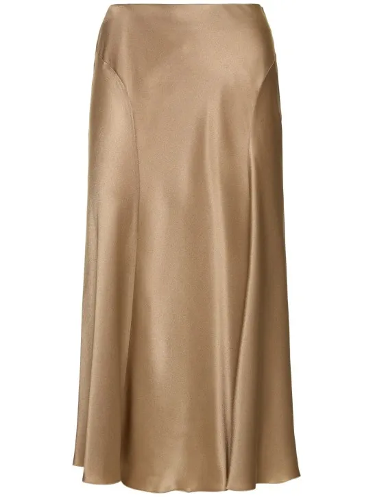 Alberta Ferretti   Satin midi skirt 