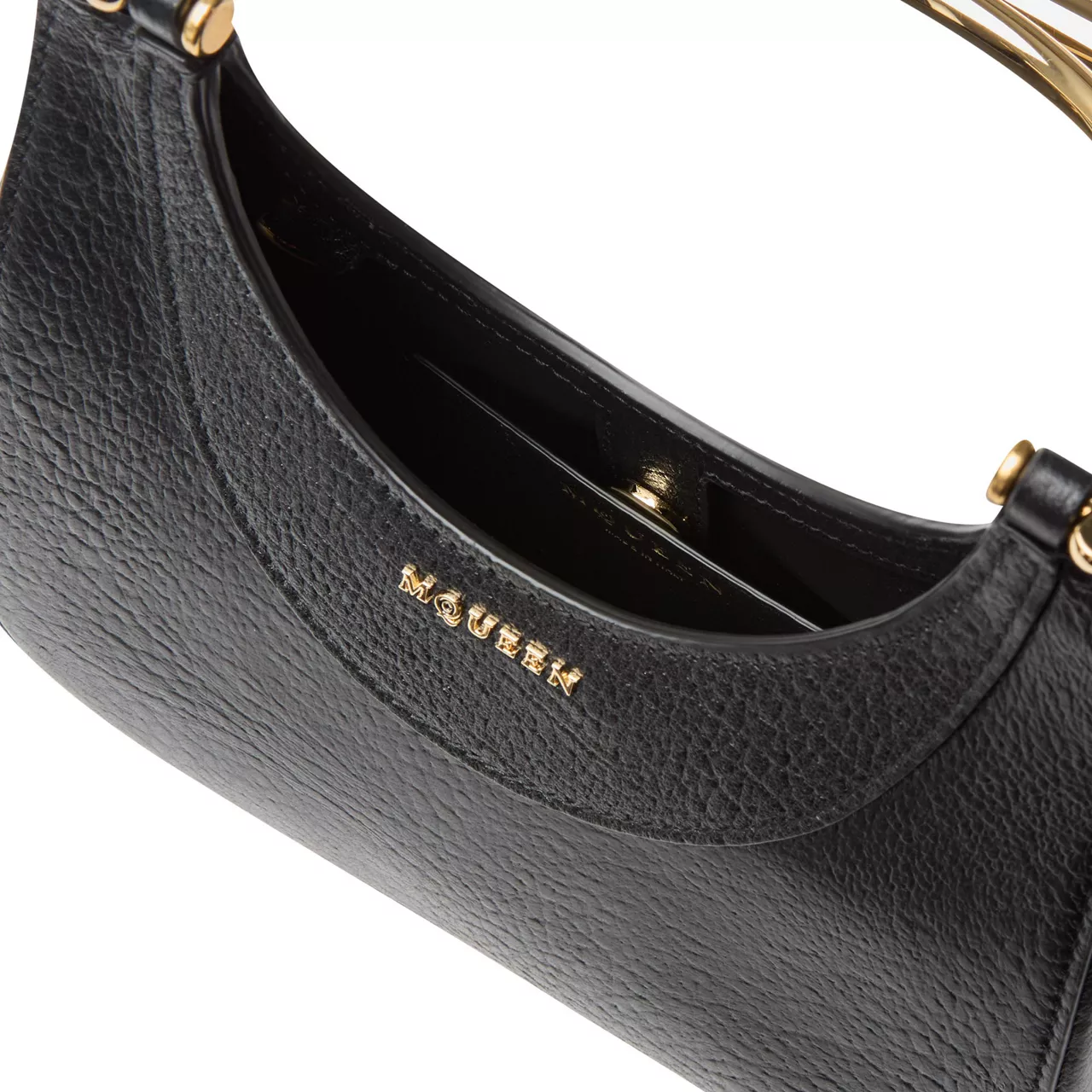 ALEXANDER MCQUEEN Cross-Bar Mini Shoulder Bag - BlackGold