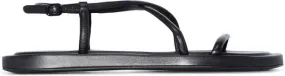 Alexander McQueen crossover strap open-toe flat sandals Black