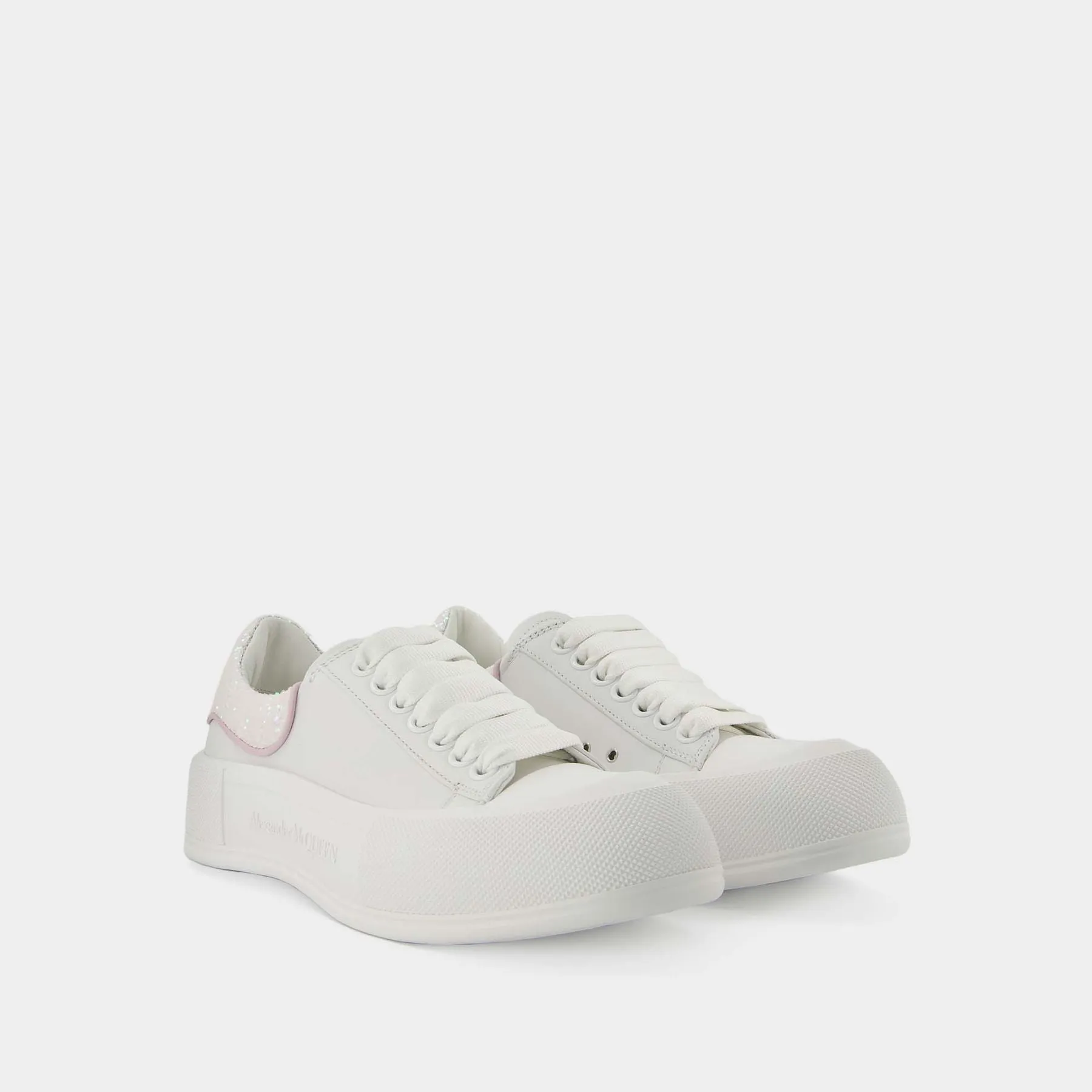 Alexander McQueen  Oversized Sneakers - Alexander Mcqueen - Black/White - Leather