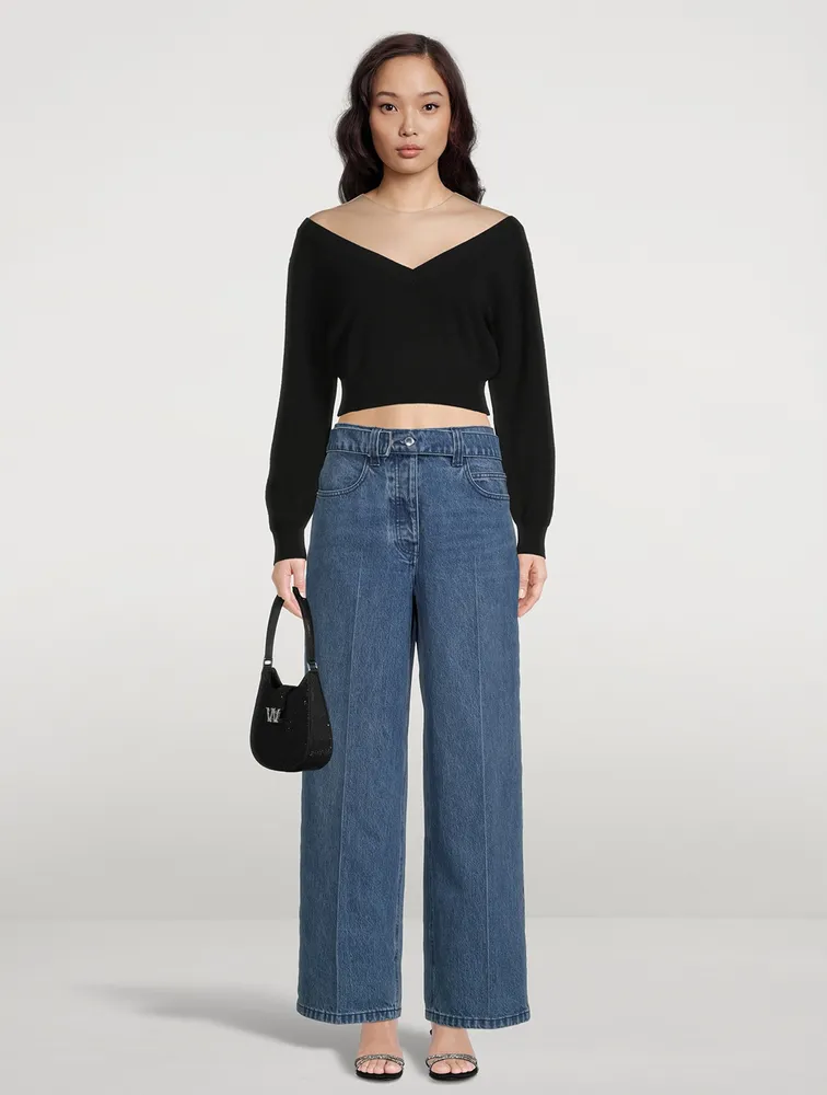 ALEXANDER WANG Raver Belted Wide-Leg Jeans