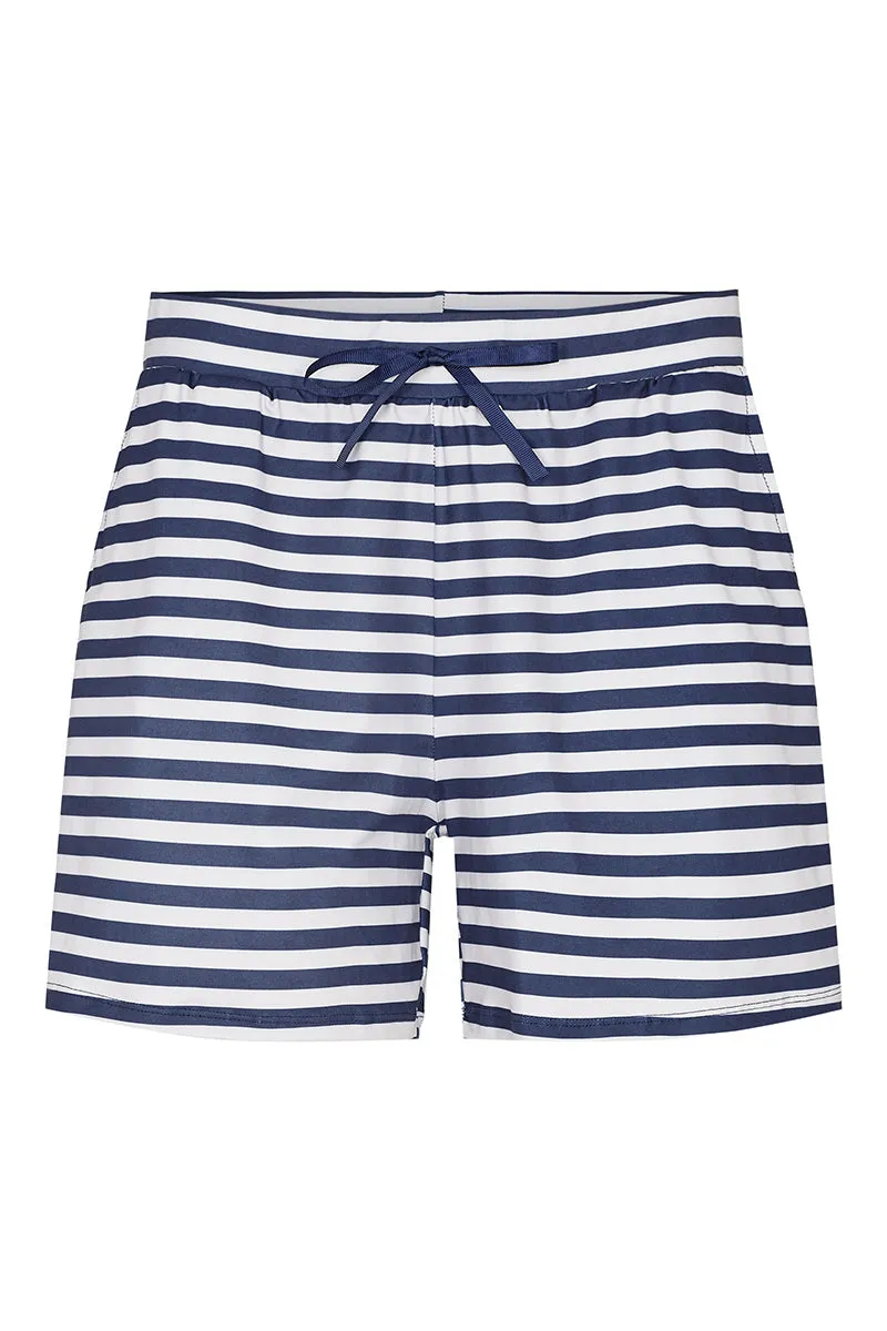 Alma Shorts | Navy Creme Stripe | Shorts fra Liberté