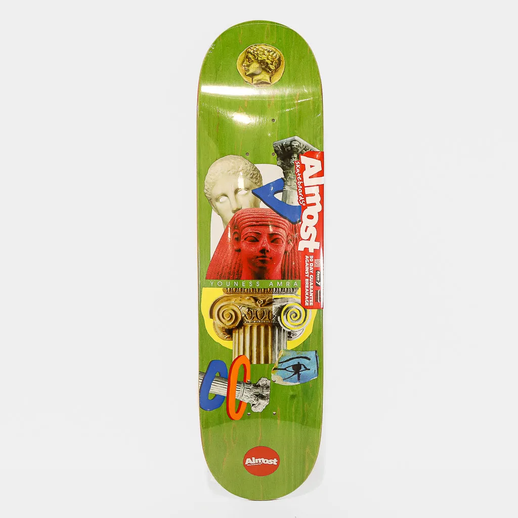 Almost Skateboards - 8.0 Youness Amrani Relics R7 Skateboard Deck - Green