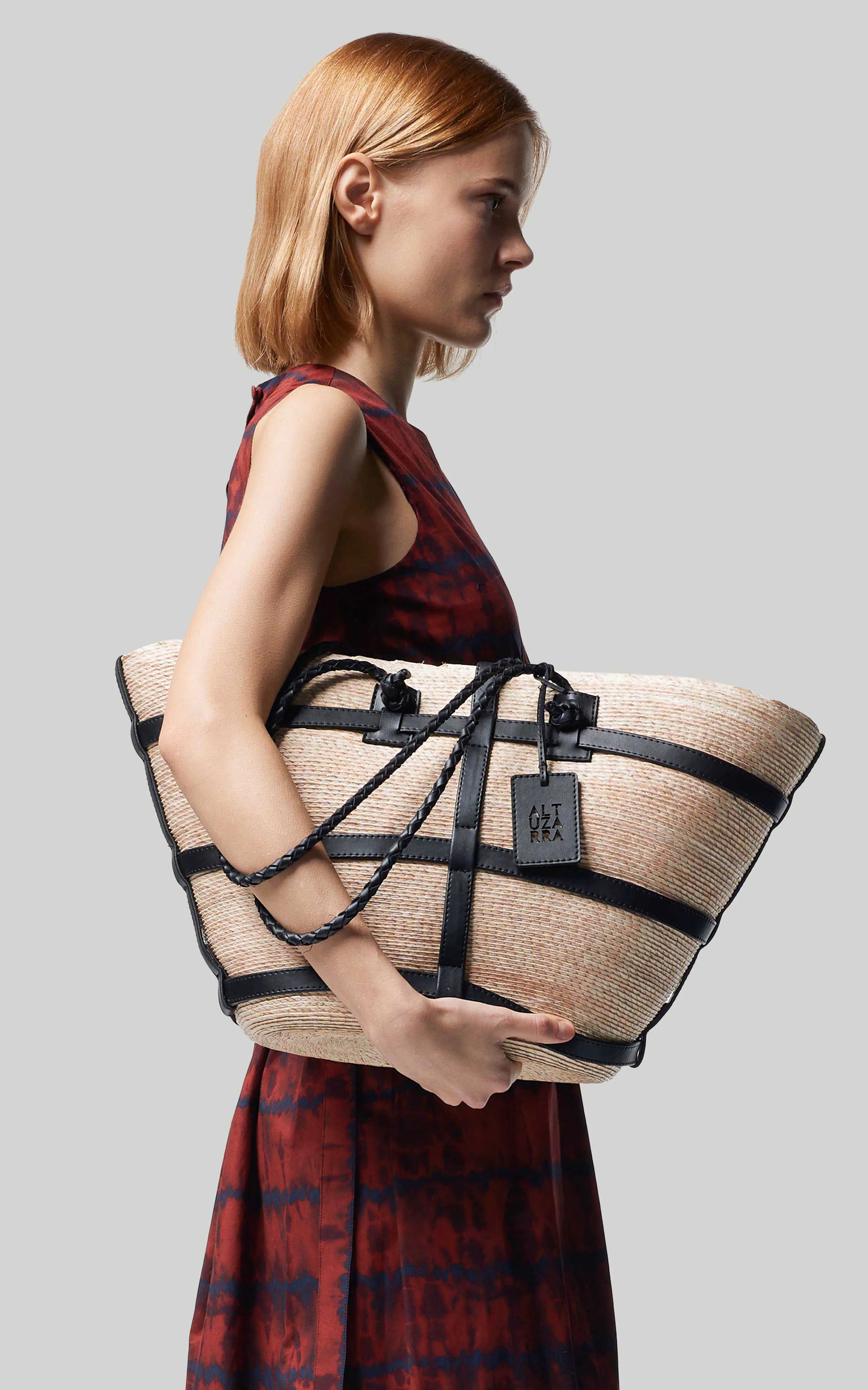 Altuzarra Watermill Large Raffia Bag