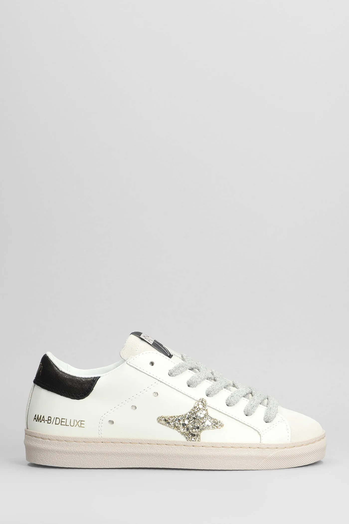 AMA-BRAND Sneakers In White Suede And Leather