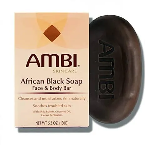 Ambi African Black Soap Face & Body Bar 5.3oz