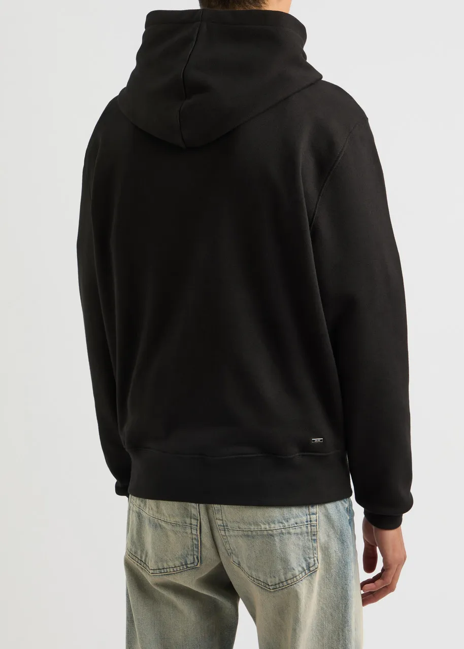 AMIRI Staggered logo-appliquéd hooded cotton sweatshirt -                         -                     -                