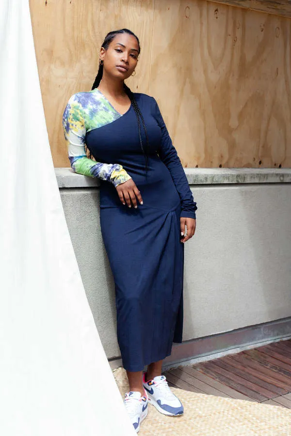 Amita Dress - Navy