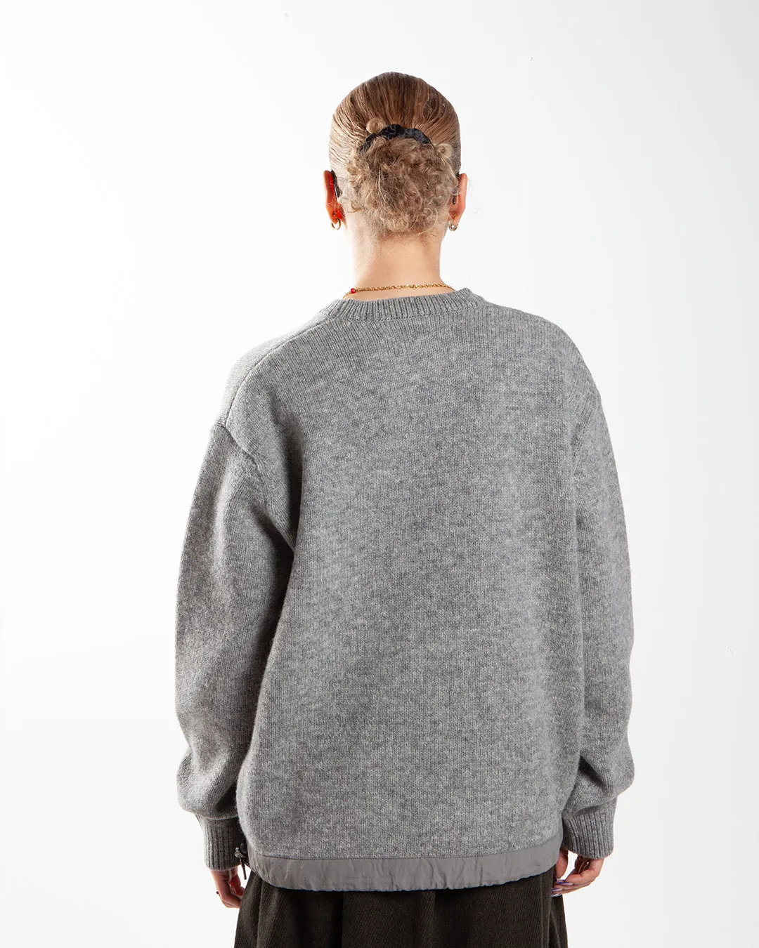 and wander Shetland Wool Sweater Gray