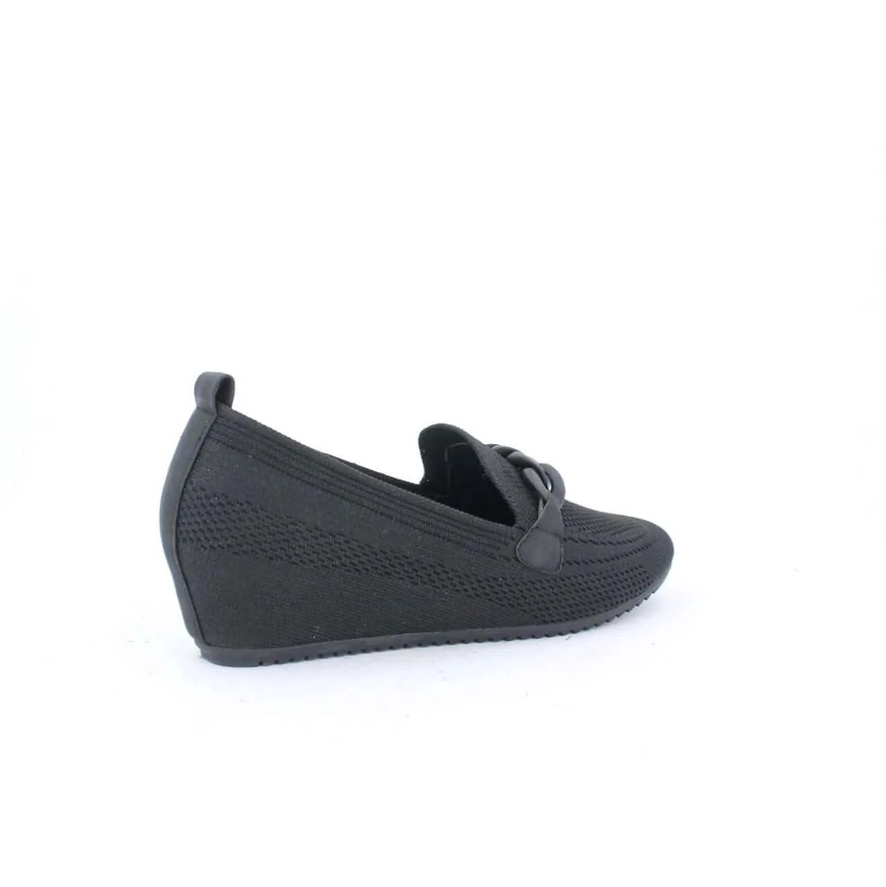 ANGIEWEDGEMOC LOAFERS & MOCCASINS WEDGES-BLACK