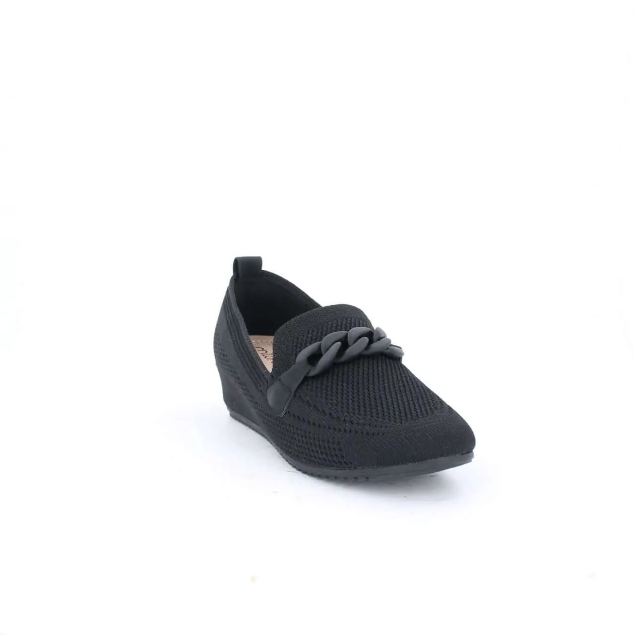 ANGIEWEDGEMOC LOAFERS & MOCCASINS WEDGES-BLACK