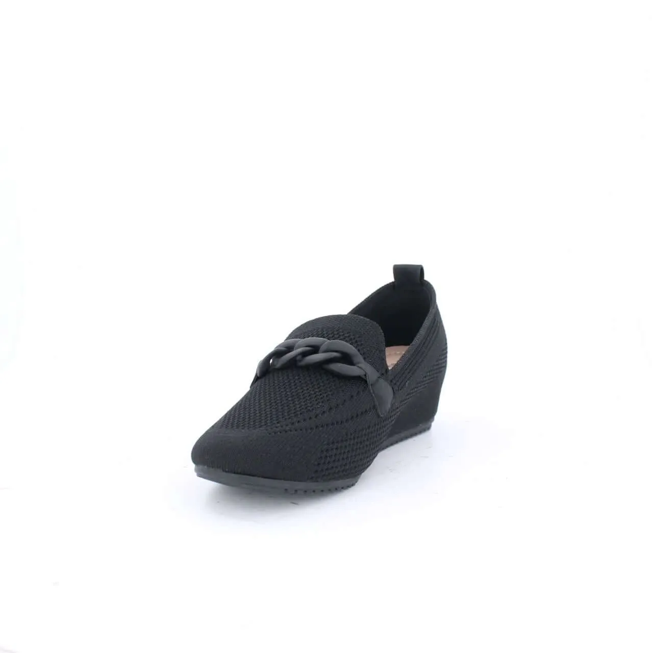 ANGIEWEDGEMOC LOAFERS & MOCCASINS WEDGES-BLACK