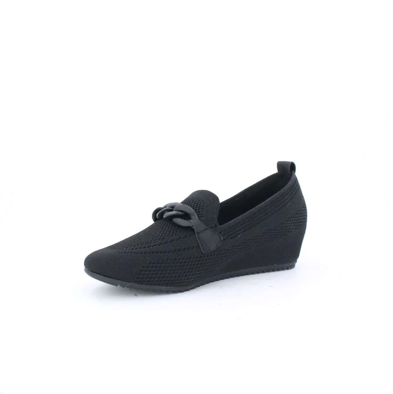 ANGIEWEDGEMOC LOAFERS & MOCCASINS WEDGES-BLACK