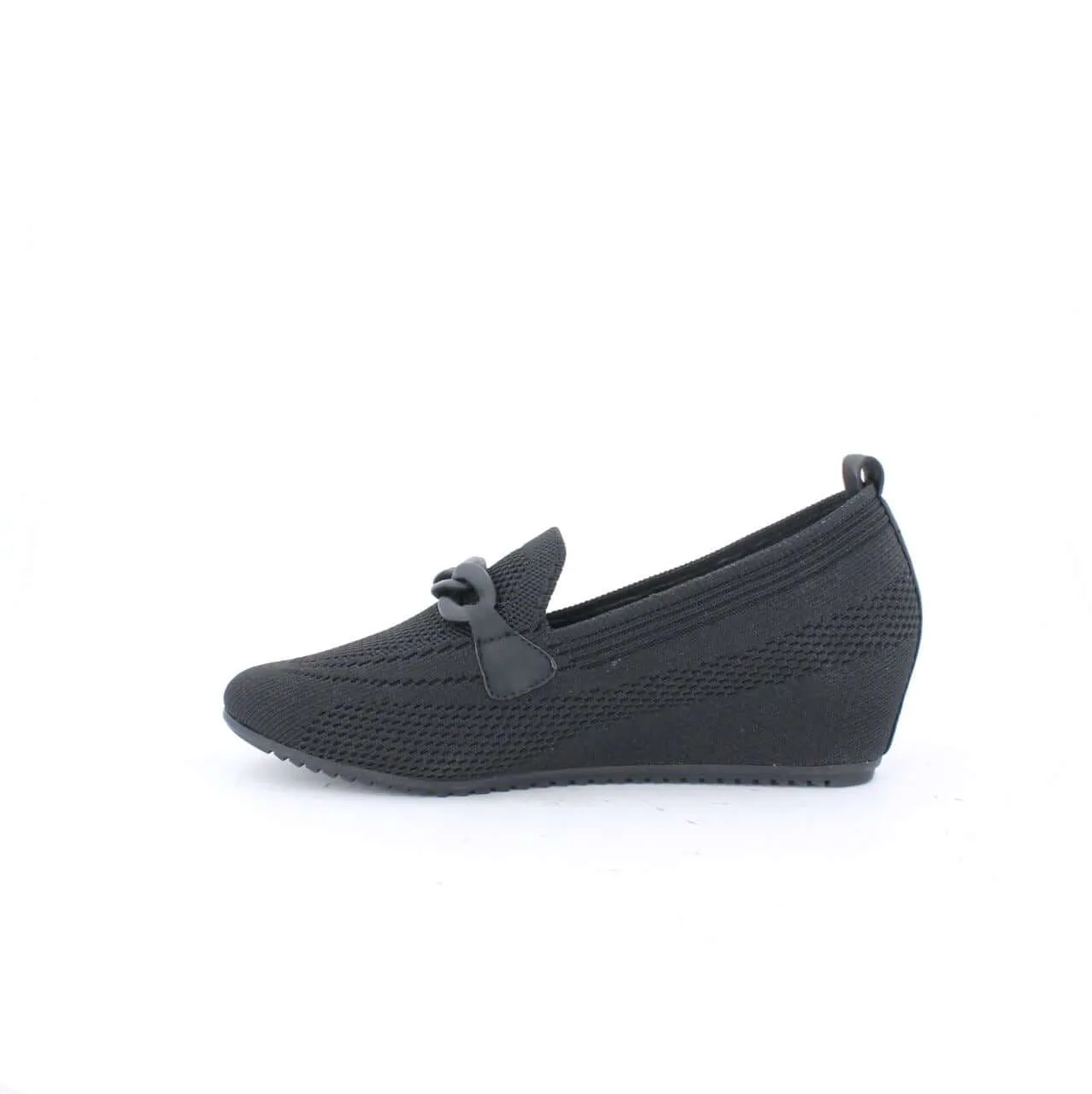 ANGIEWEDGEMOC LOAFERS & MOCCASINS WEDGES-BLACK