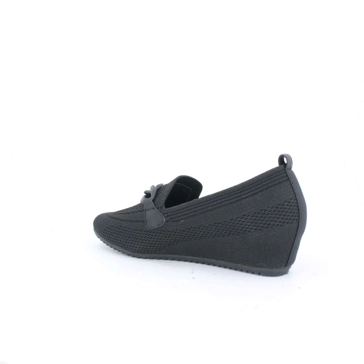 ANGIEWEDGEMOC LOAFERS & MOCCASINS WEDGES-BLACK