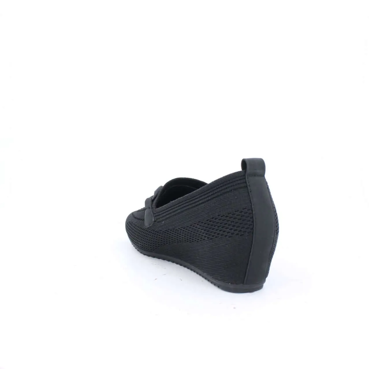 ANGIEWEDGEMOC LOAFERS & MOCCASINS WEDGES-BLACK