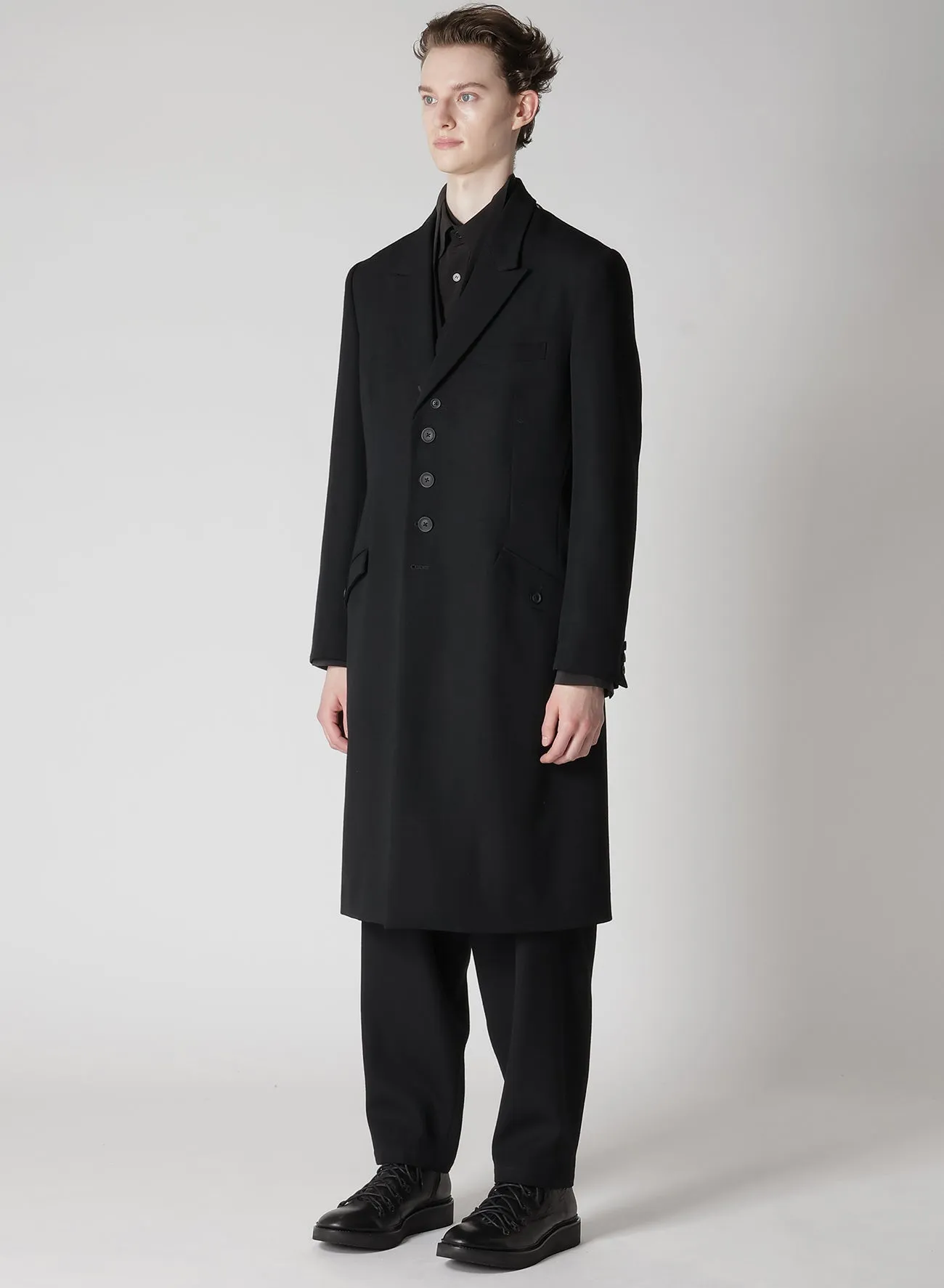 ARMY GABARDINE 3BUTTON LAPEL ATTACHABLE JACKET
