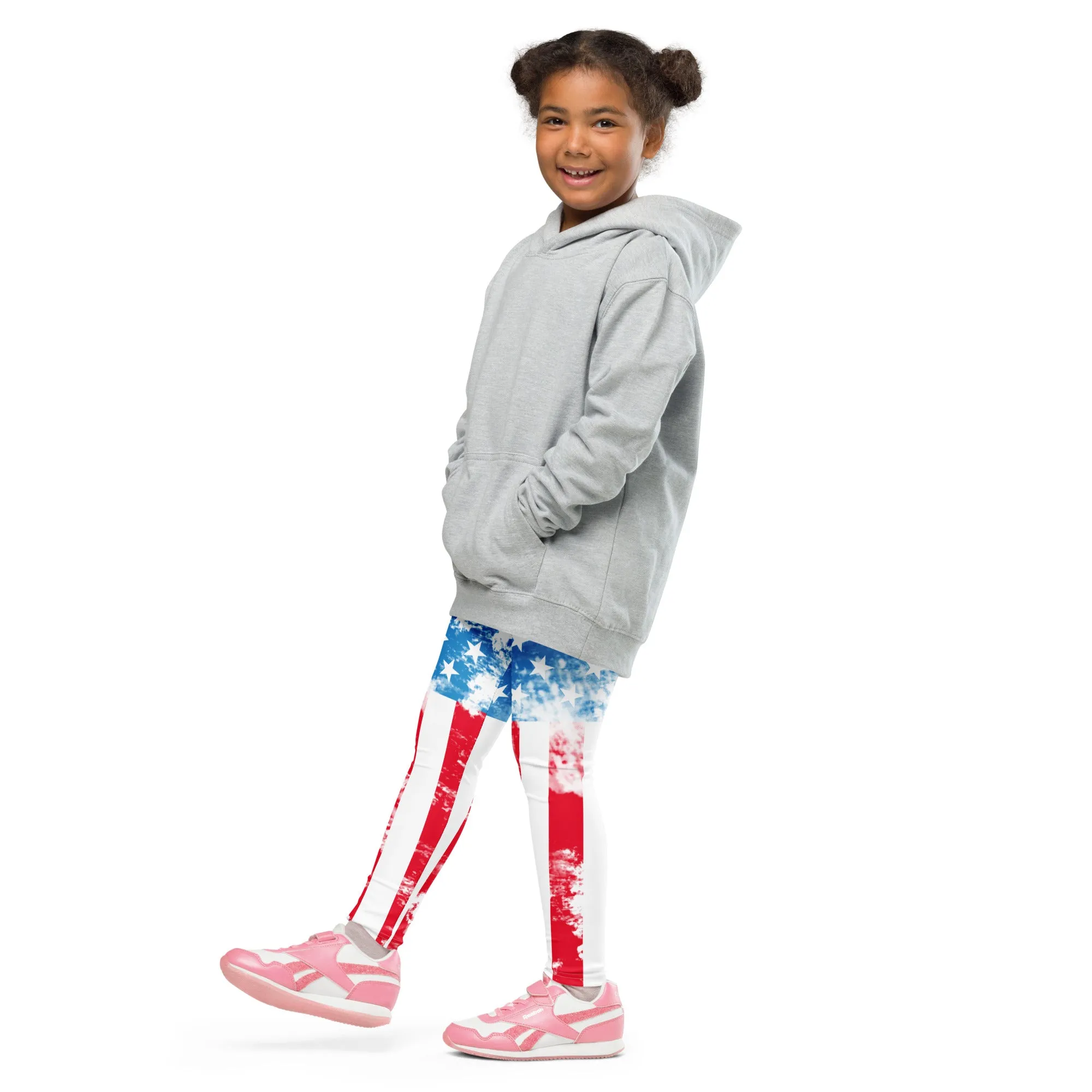 Artsy American Flag Kid's Leggings