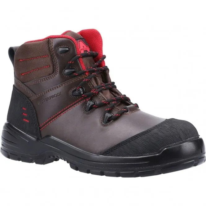 AS308C S3 SRC Metal Free Safety Boot Brown