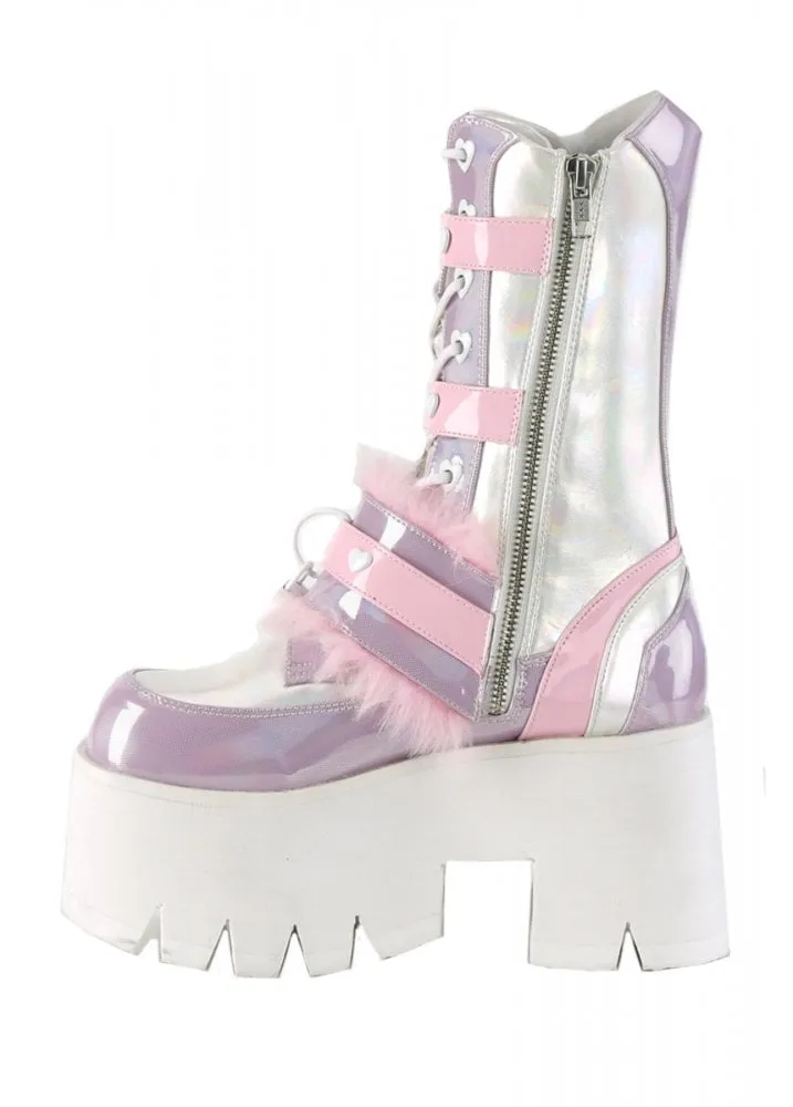 Ashes 120 Pink Holographic Heart Boot