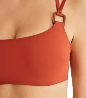 Asymmetrical Bikini Top Orange